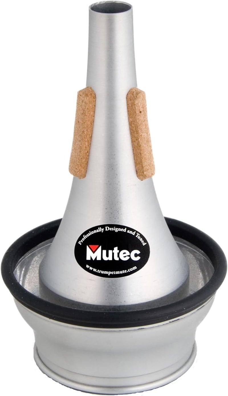 Mutec كوب ميوت ترومبيت قابل للتعديل MHT145 - تصميم مصنوع يدويًا من الألمنيوم مع بطانة مصنوعة من الفelt قابلة للإزالة لتخصيص النغمة، استجابة سهلة ونغمة دقيقة - صنع في الولايات المتحدة الأمريكية - Image 1